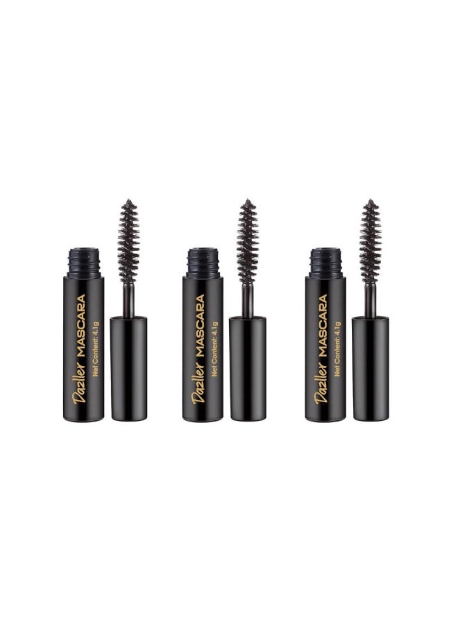 دازلير ماسكارا دازلر، 3.5 غرام - (مجموعة من 3)، خفيفة الوزن، اقتصادية، مقاومة للماء، لا تتلطخ، بحجم الجيب، غنية بمرطبات لطيفة على الرموش، نباتية ولم تُختبر على الحيوانات - Image 1